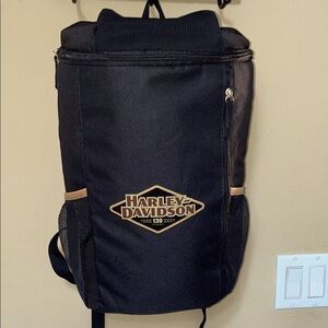 Harley-Davidson Black Insulated Backpack Durable Fabric.  120 Year Anniversary.